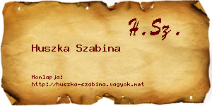 Huszka Szabina névjegykártya